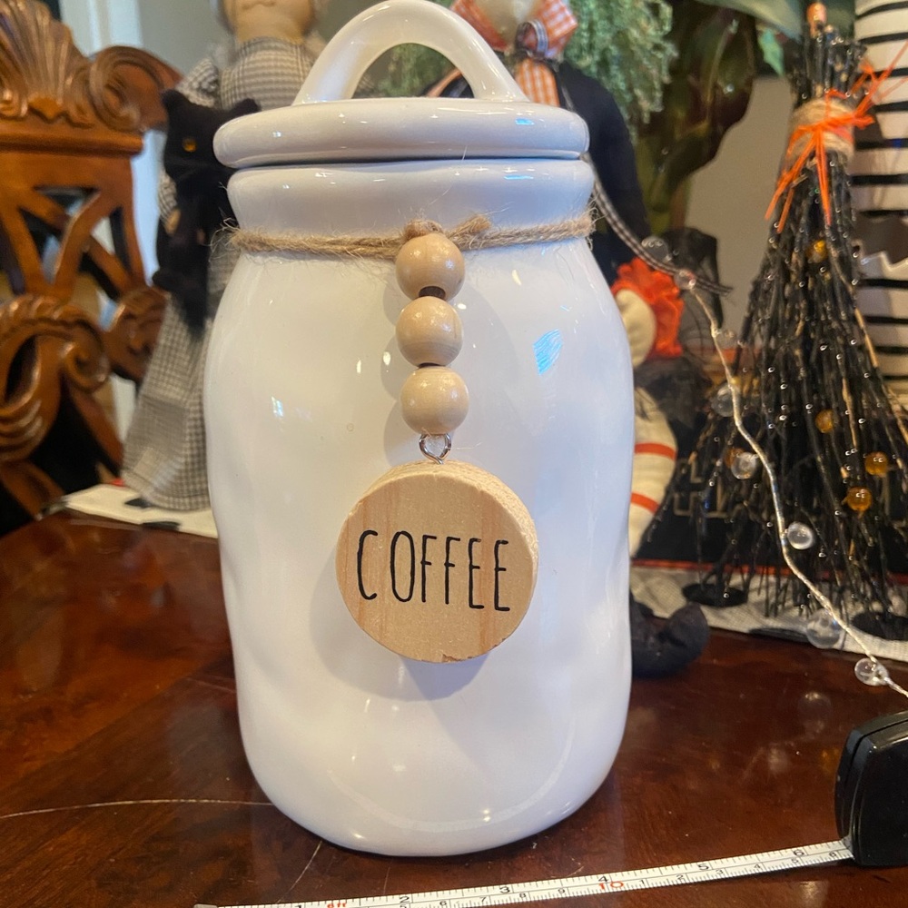 Market Square Coffee Canister with Beads